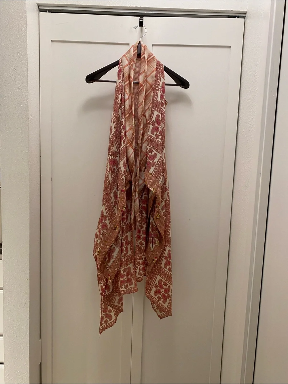 Free People Rose-Tan Printed Kimono Cover-Up